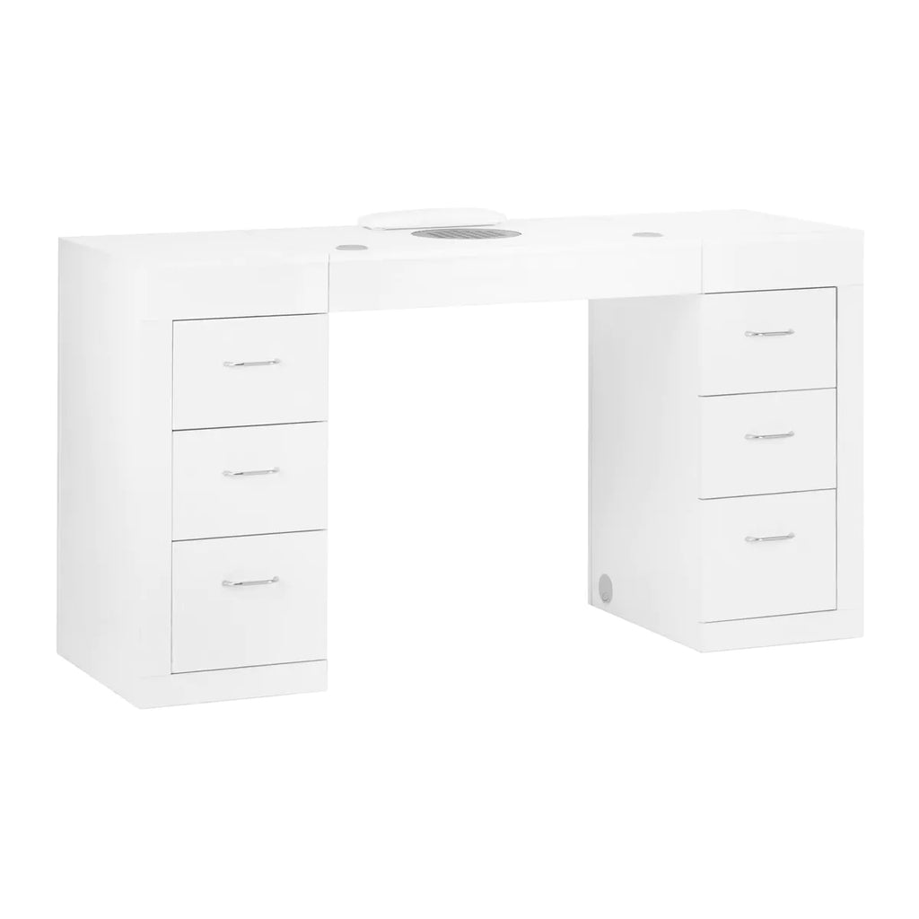 Mesa para manicure branca com aspirador